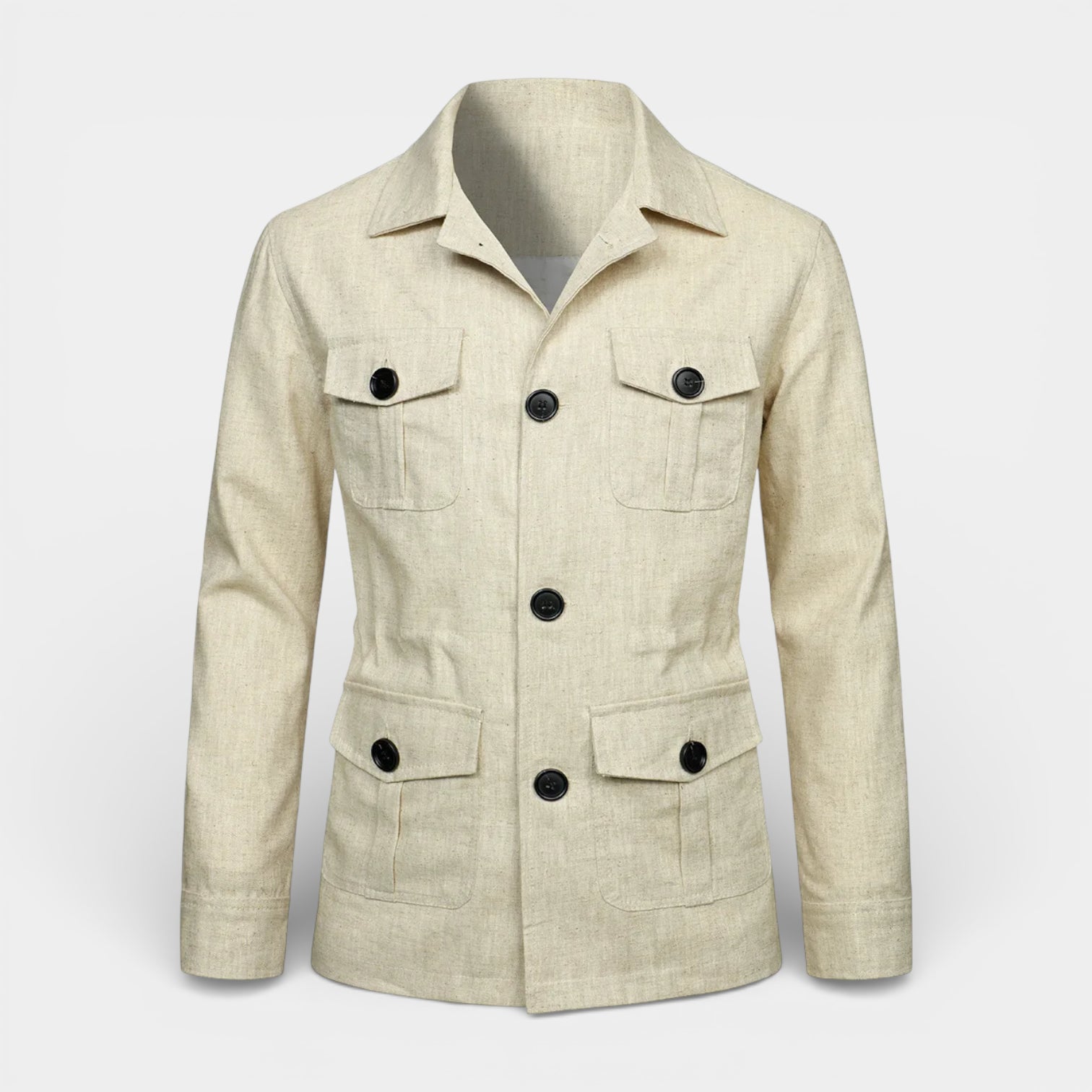 Button-Front Utility Jacket Regular Fit for Men