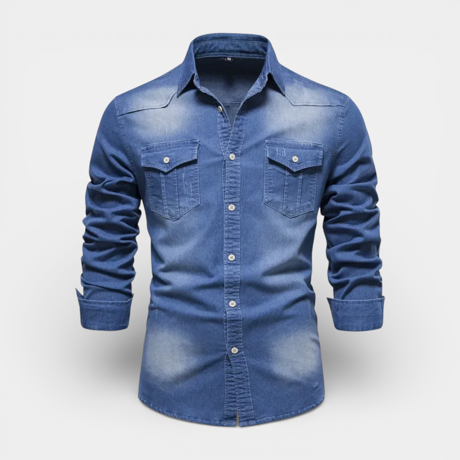 Denim Button-Up Shirt Regular Fit for Men