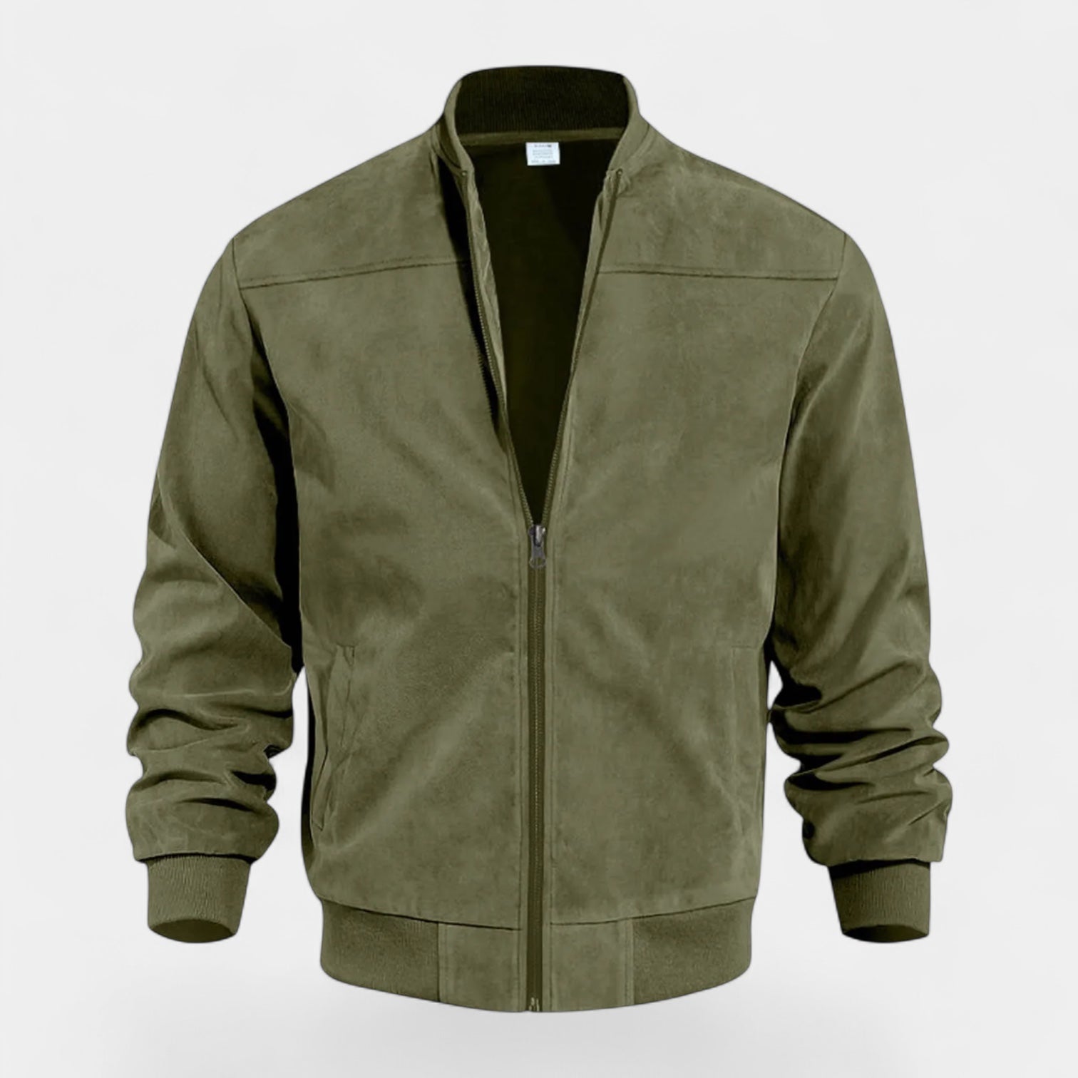 Vintares | Soft Faux Suede Bomber Jacket for Men