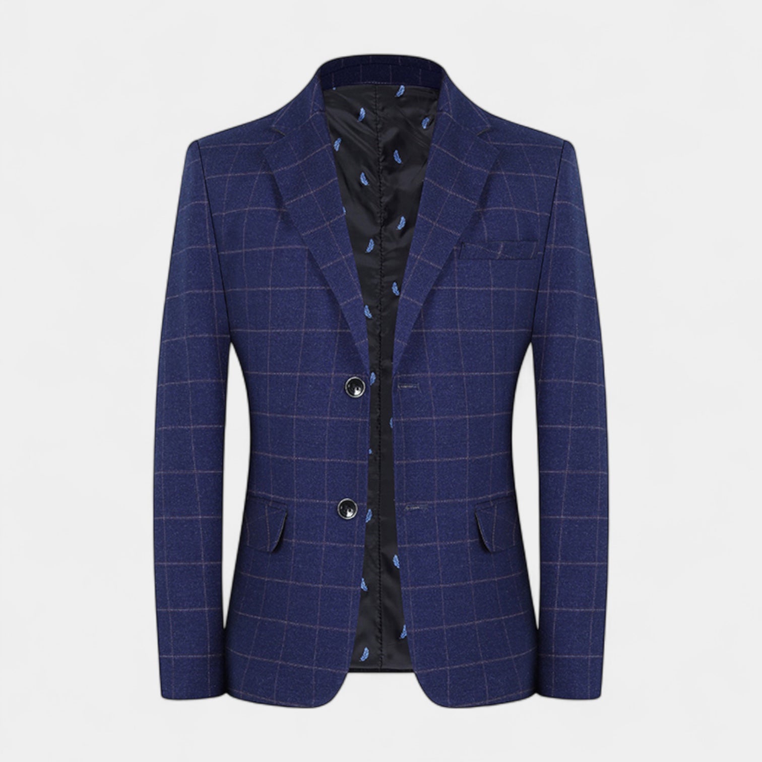 Vintares | Single Breasted Checked Blazer for Men