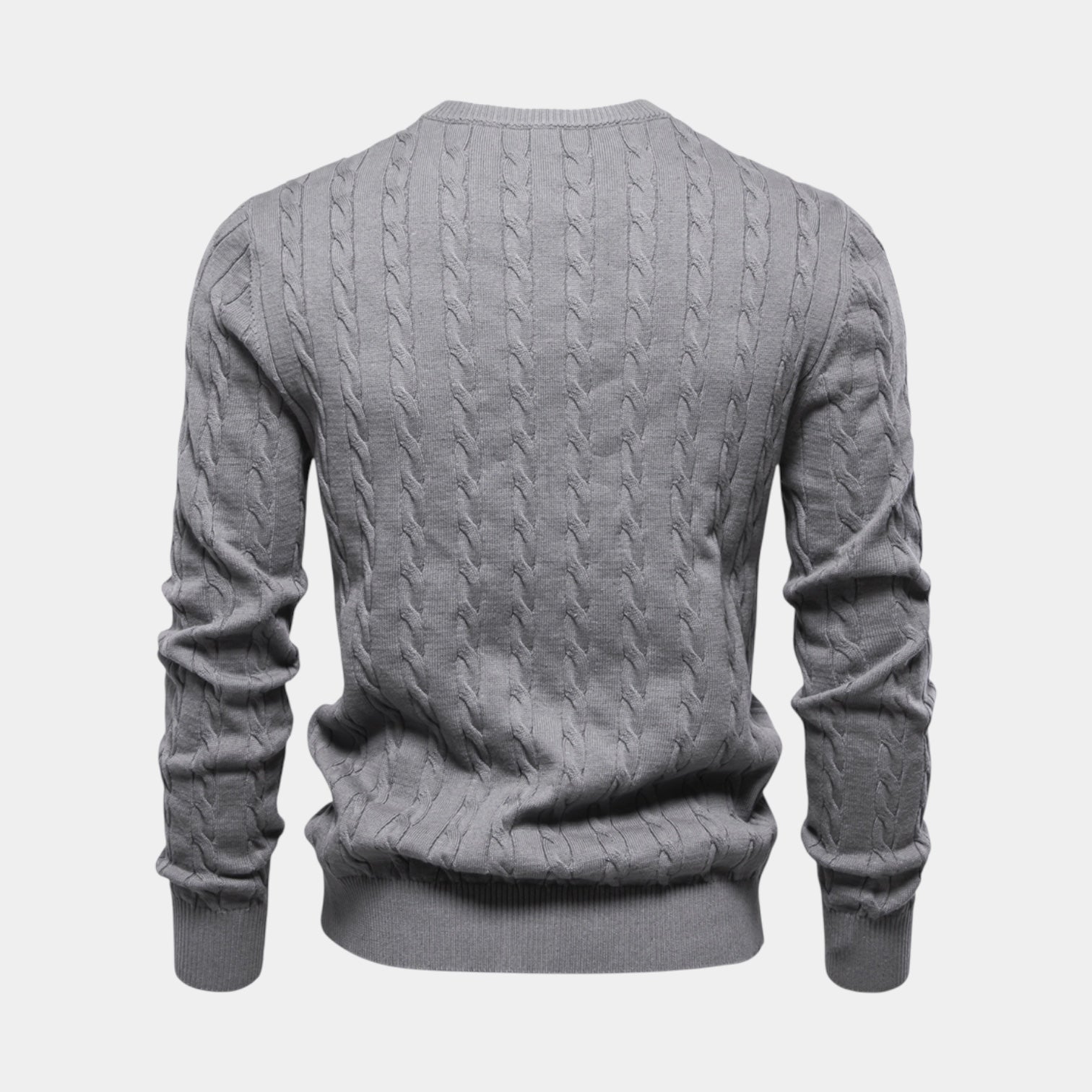 Vintares | Cable Knit Crew Neck Jumper for Men