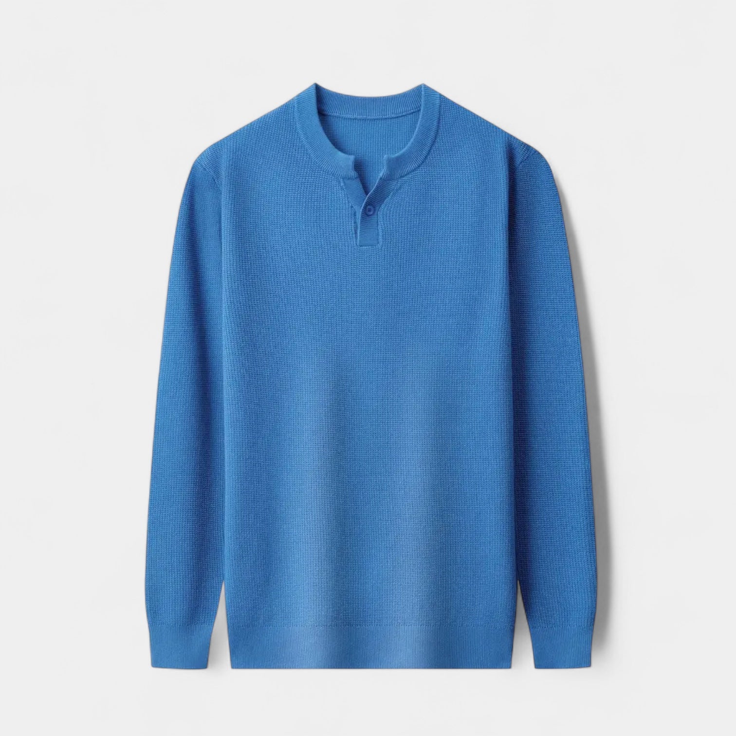 Vintares | Casual Knitted Henley Longsleeve for Men