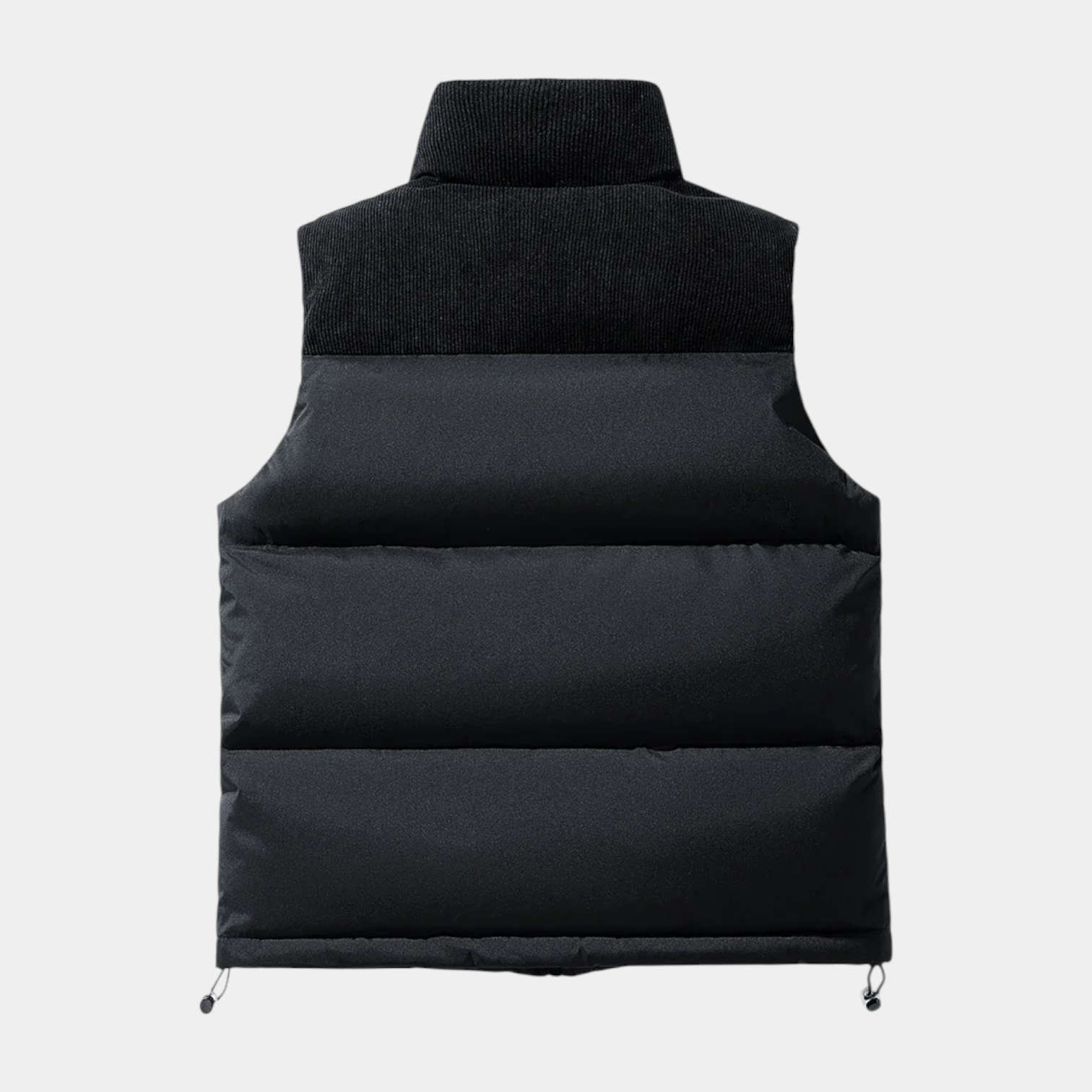 Quilted Puffer Vest Full-Zip Stand Collar for Men