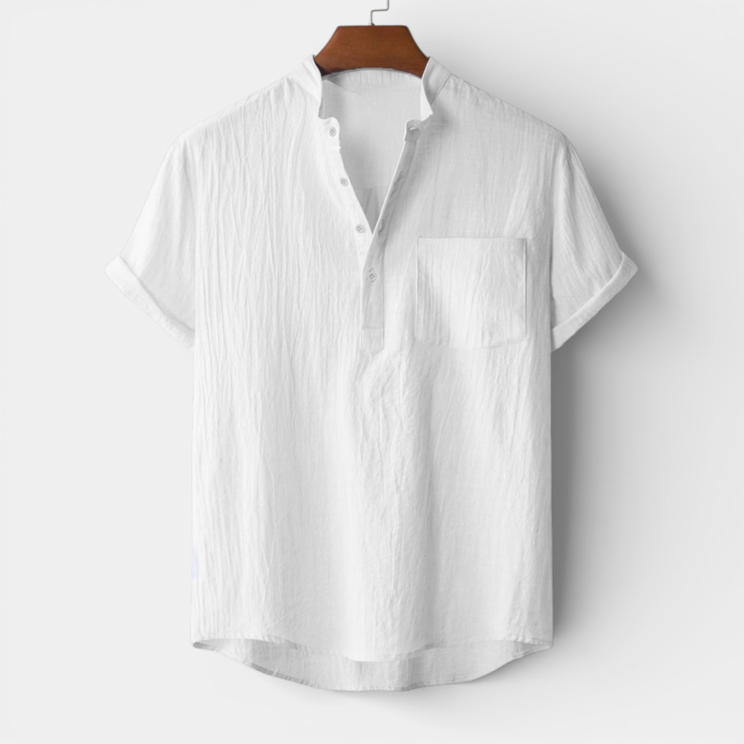 Henley Shirt Short Sleeve Regular Fit for Men