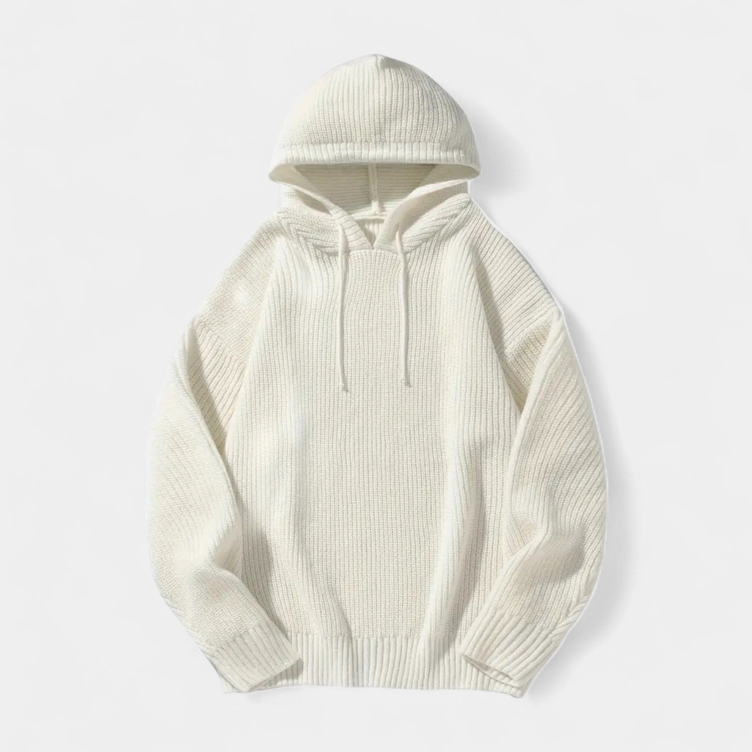 Vintares | Ribbed Knit Hoodie for Men