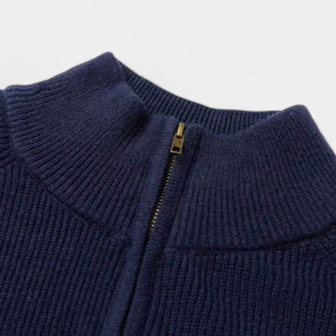 Vintares | Quarter Zip Knit Jumper for Men