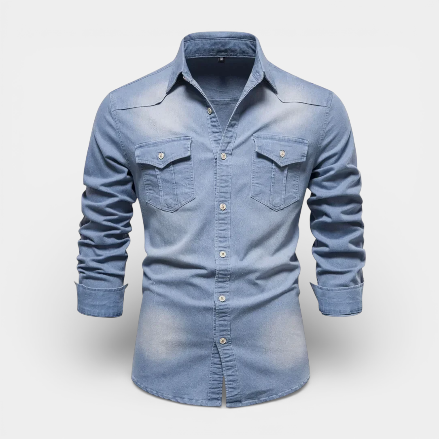 Denim Button-Up Shirt Regular Fit for Men
