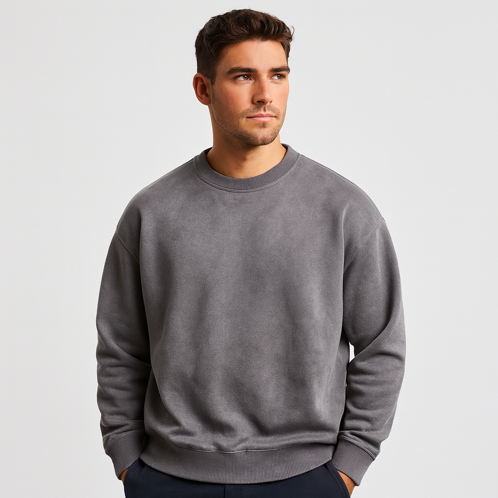 Vintares | Washed Crewneck Sweater for Men