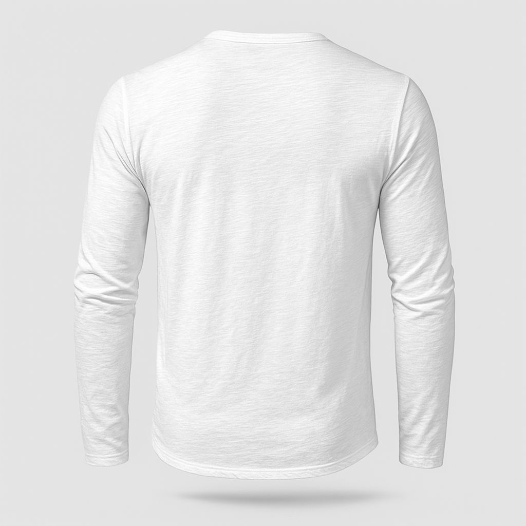 Vintares | Casual Long-Sleeve Henley Shirt in Cotton