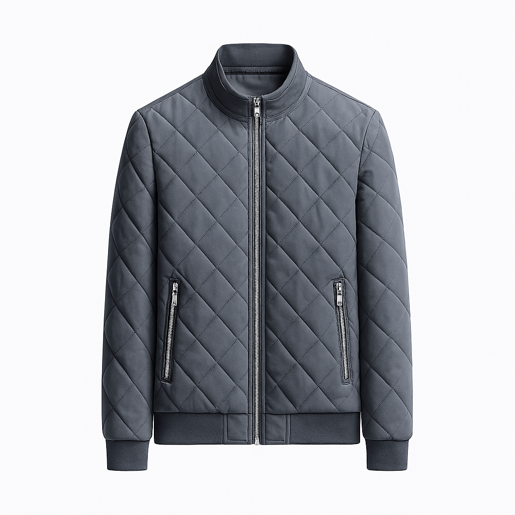 Vintares | Diamond-Lined Bomber Jacket for Men - Padded Sports Jacket