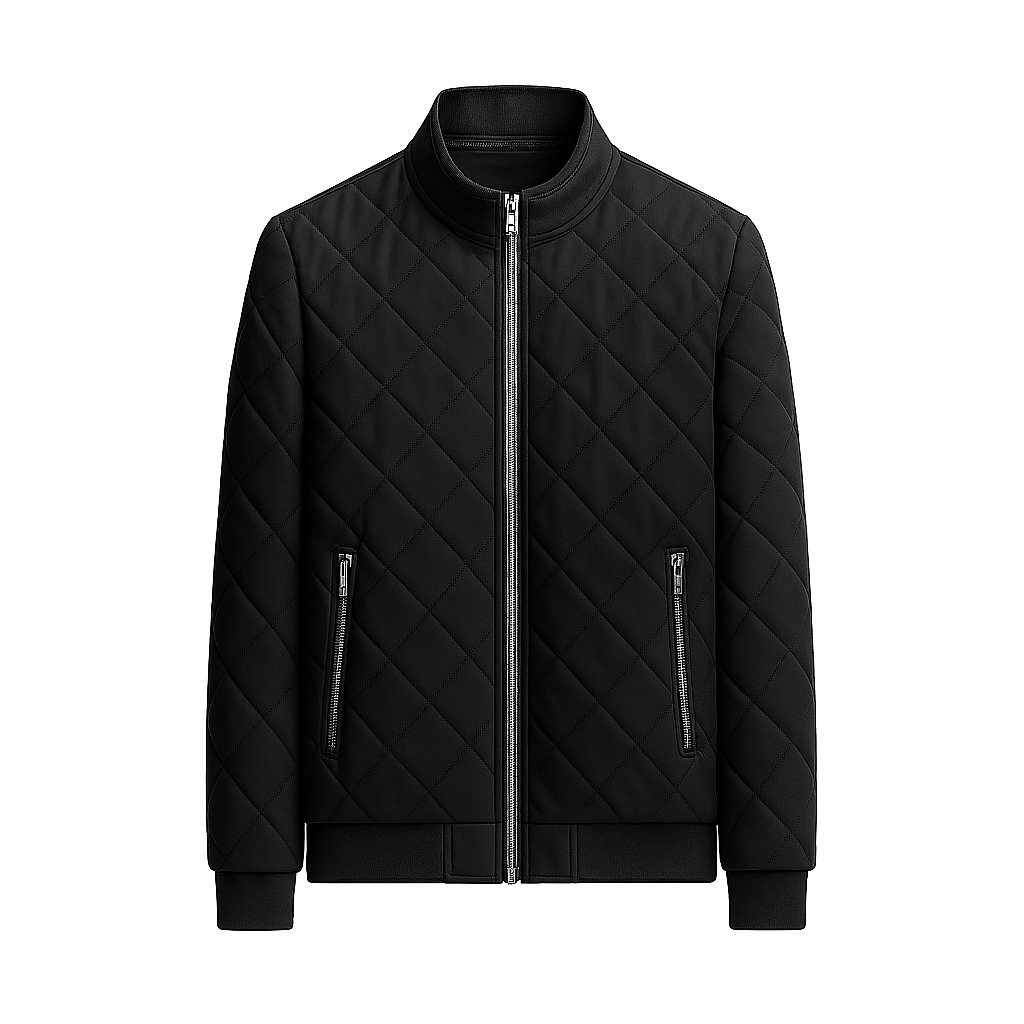 Vintares | Diamond-Lined Bomber Jacket for Men - Padded Sports Jacket