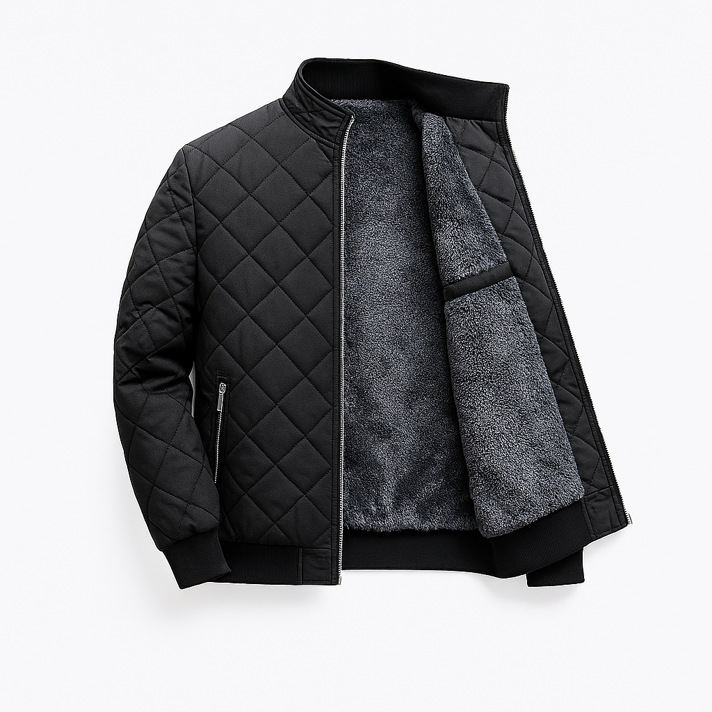 Vintares | Diamond-Lined Bomber Jacket for Men - Padded Sports Jacket