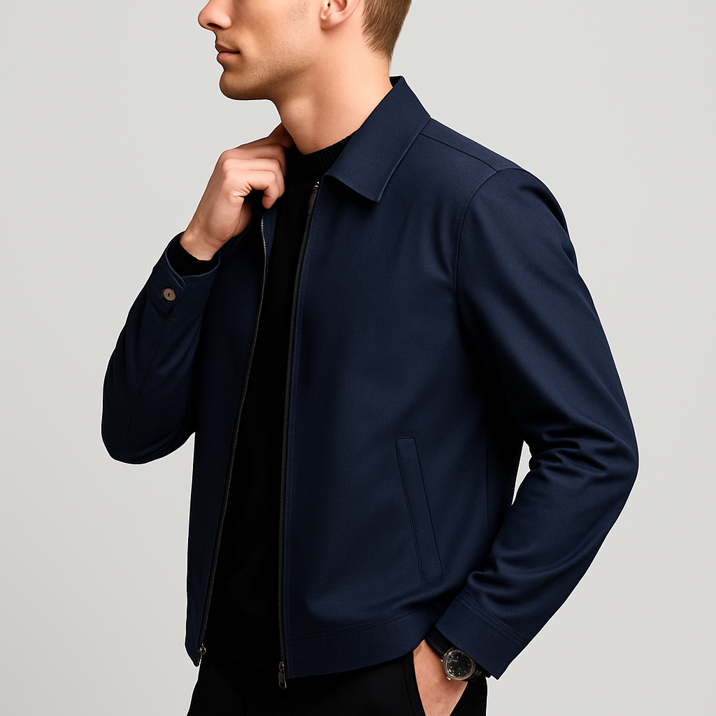 Vintares | Classic Business-Fit Jacket with Button Closure