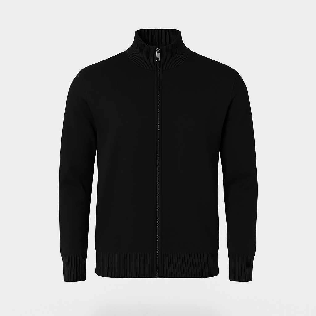 Vintares | Classic Cotton Cardigan with Zipper