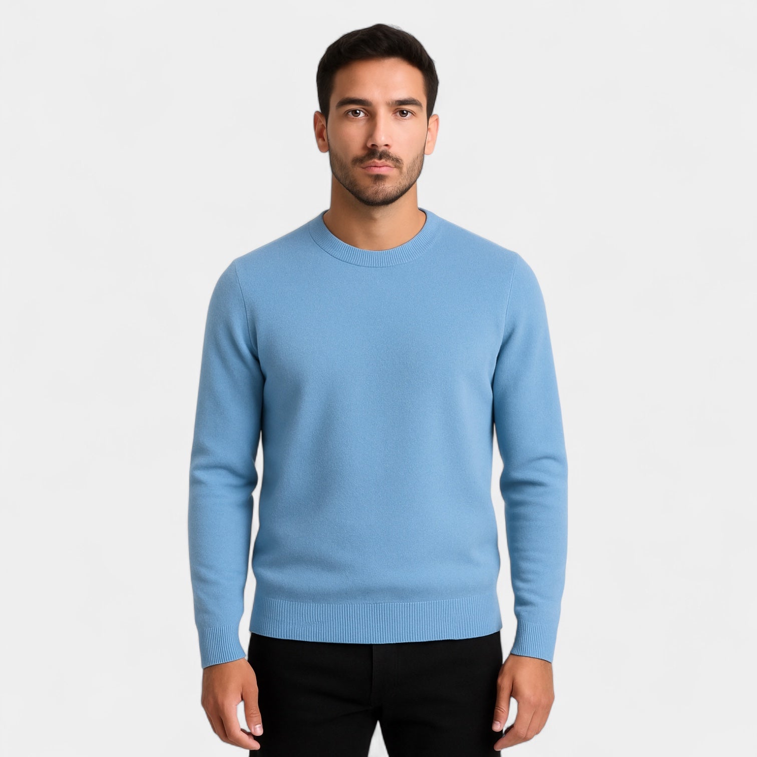 Vintares | Wool Blend Crew Neck Jumper for Men