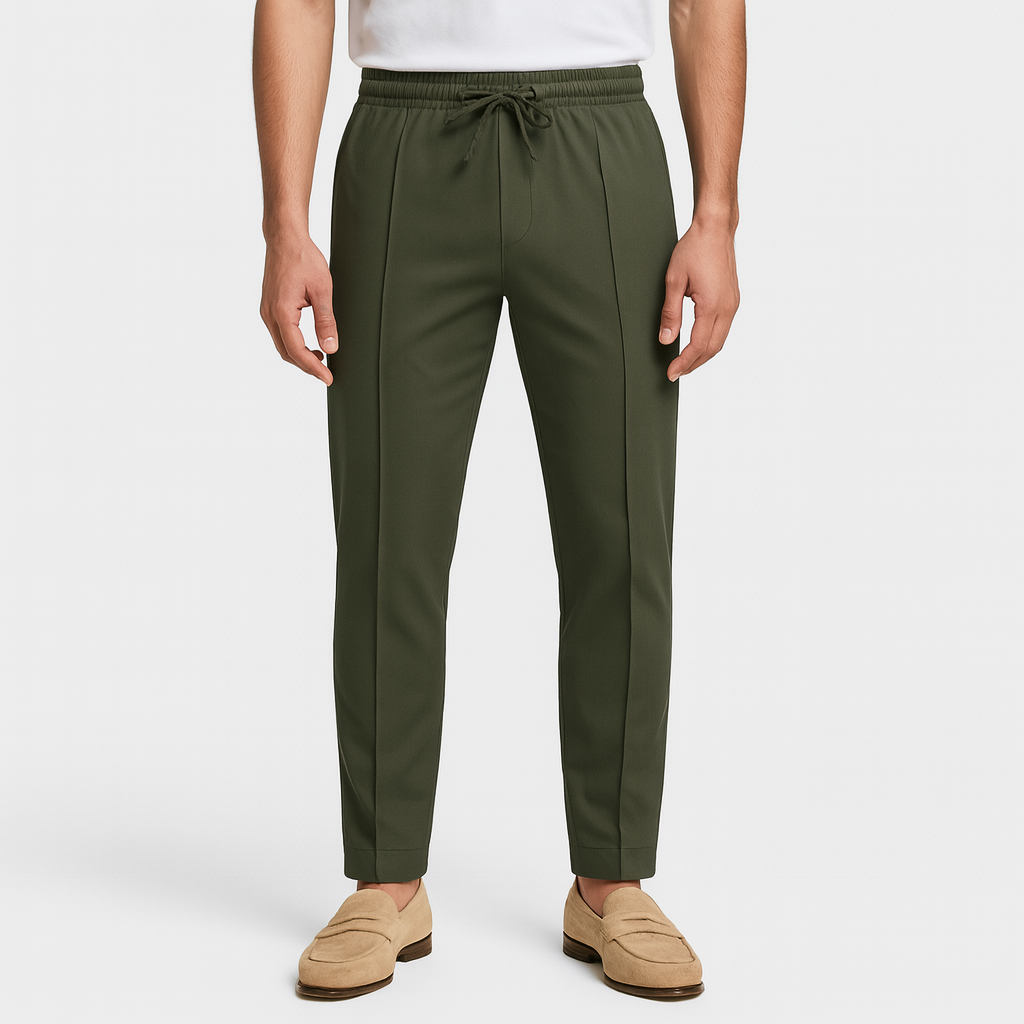 Vintares | Casual Pleated Joggers for Men - Slim Fit