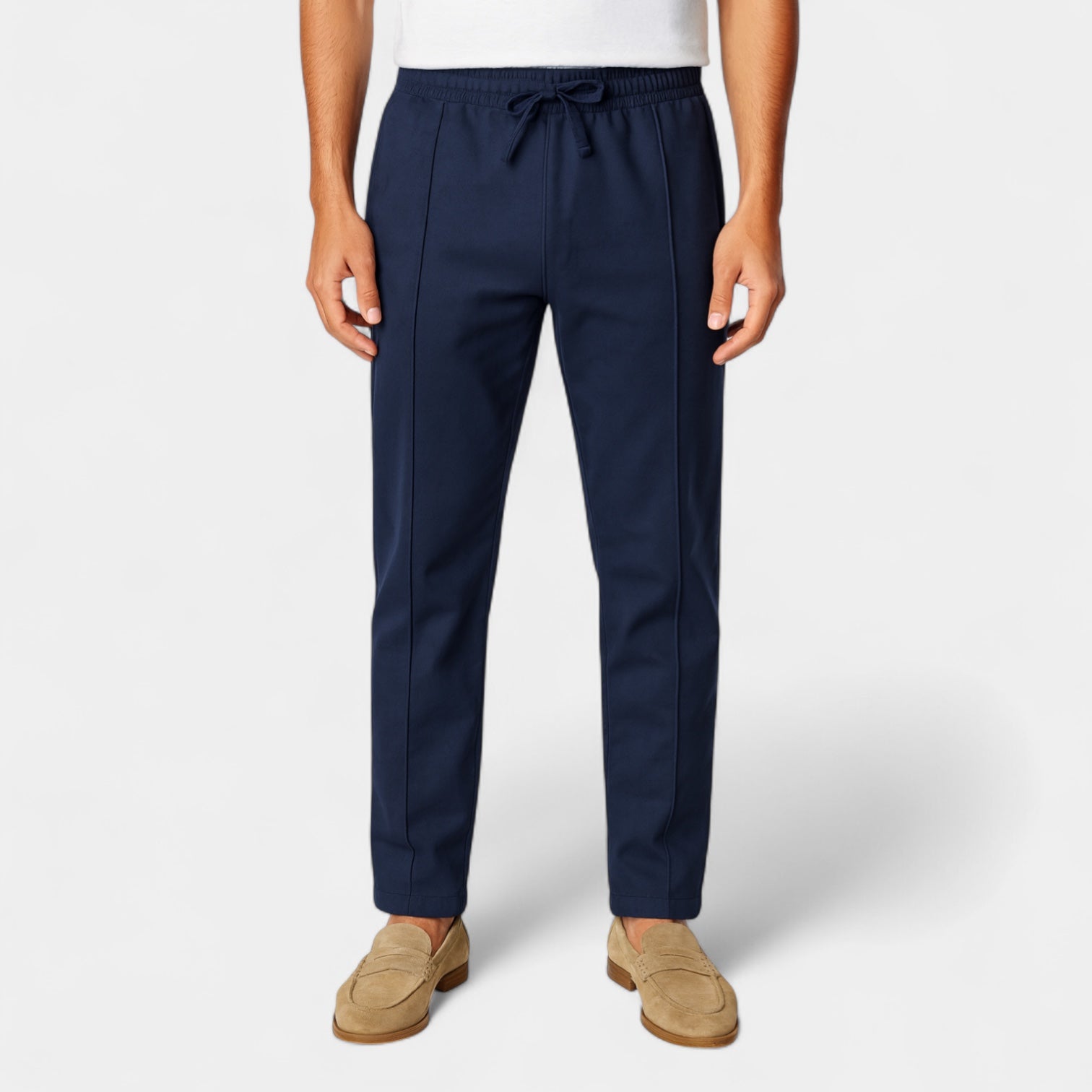 Vintares | Casual Pleated Joggers for Men - Slim Fit