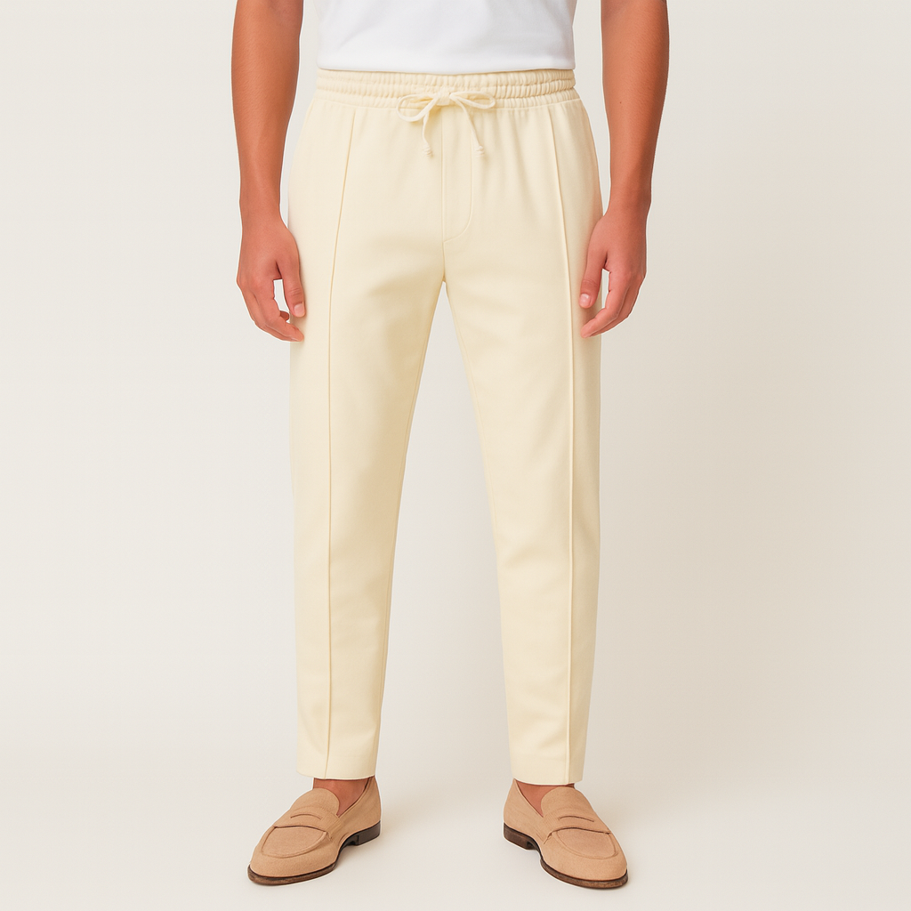Vintares | Casual Pleated Joggers for Men - Slim Fit