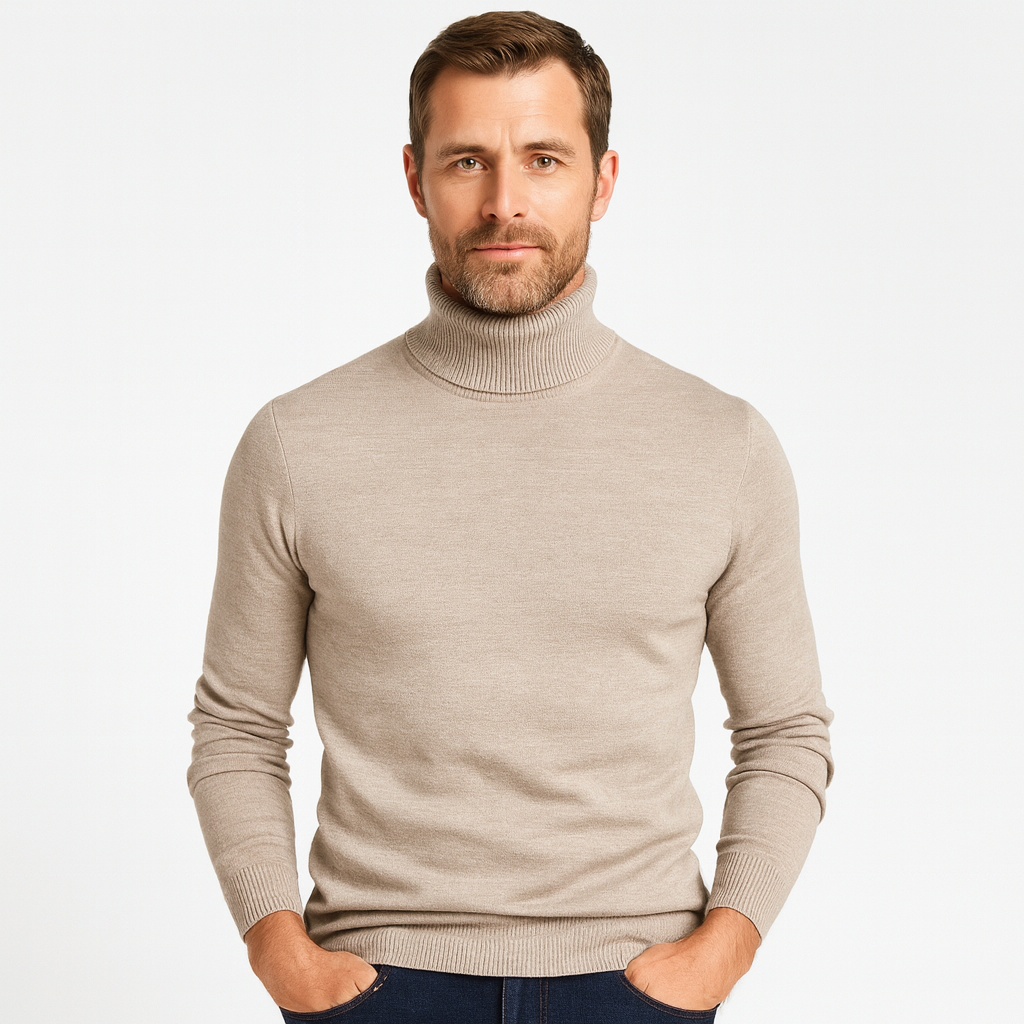 Vintares | Ribbed Turtleneck Sweater for Men