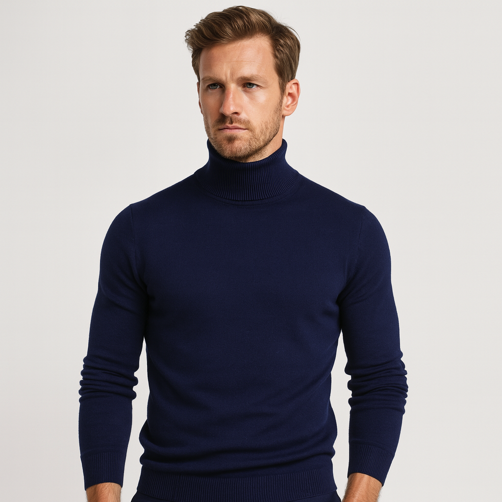 Vintares | Ribbed Turtleneck Sweater for Men
