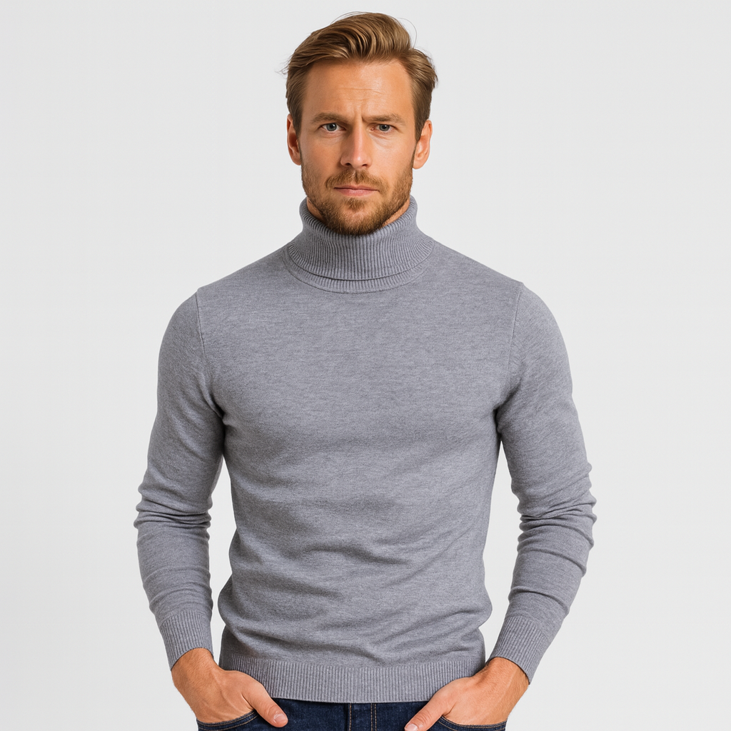 Vintares | Ribbed Turtleneck Sweater for Men