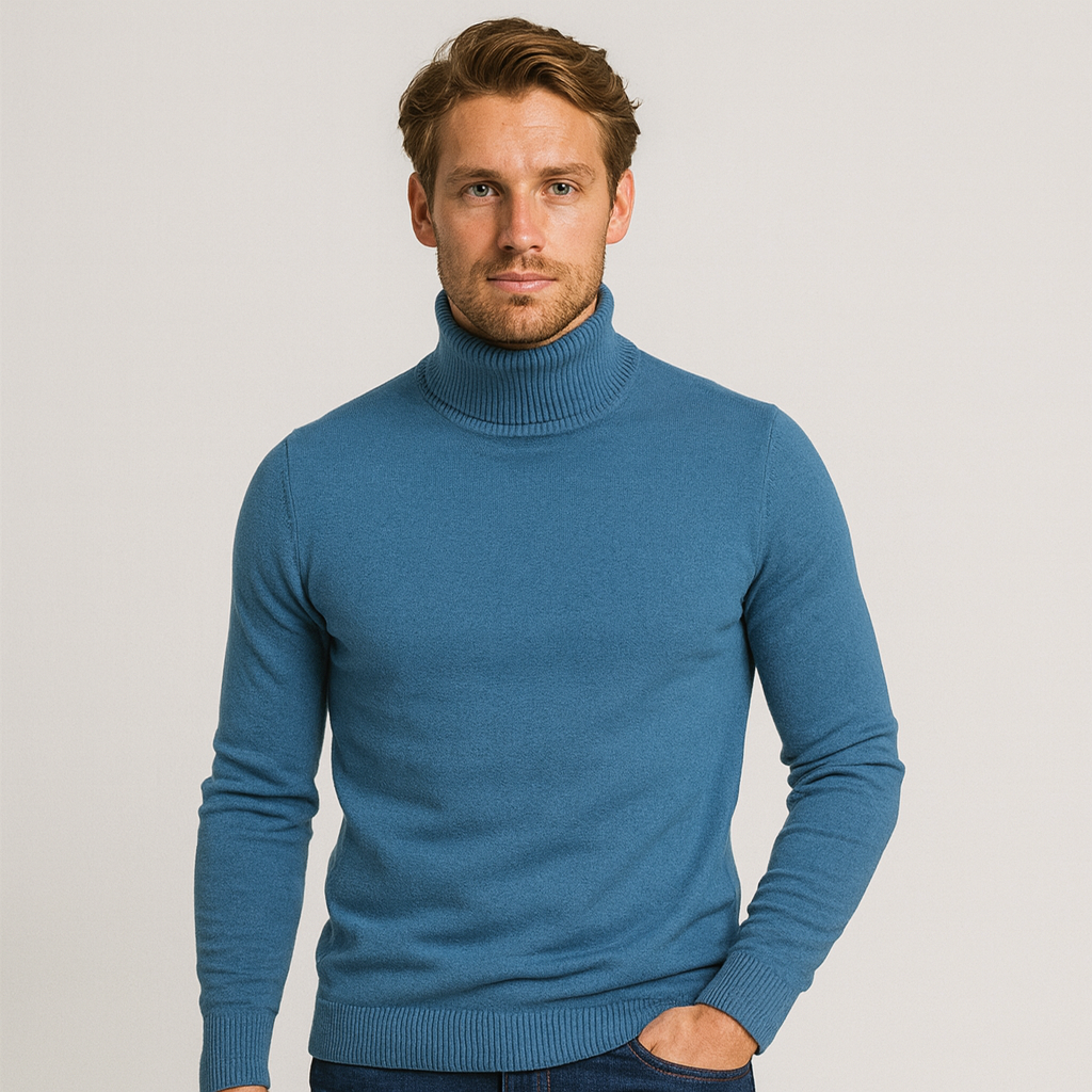 Vintares | Ribbed Turtleneck Sweater for Men