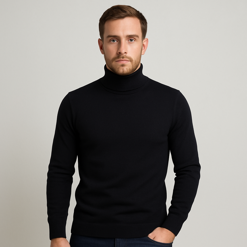 Vintares | Ribbed Turtleneck Sweater for Men