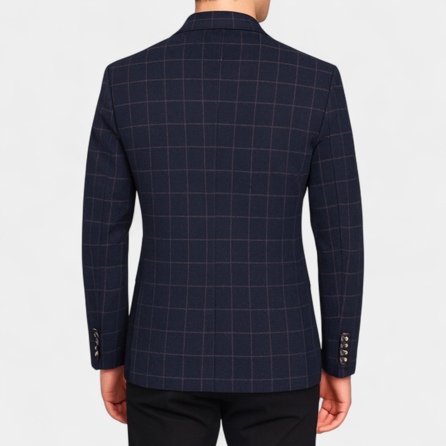 Vintares | Single Breasted Checked Blazer for Men