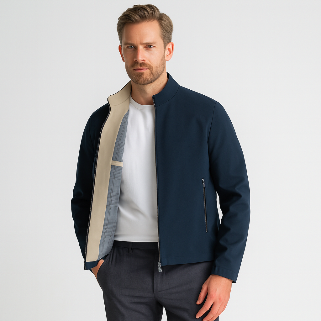 Vintares | Lightweight Windbreaker for Men - Water-Resistant Bomber Jacket