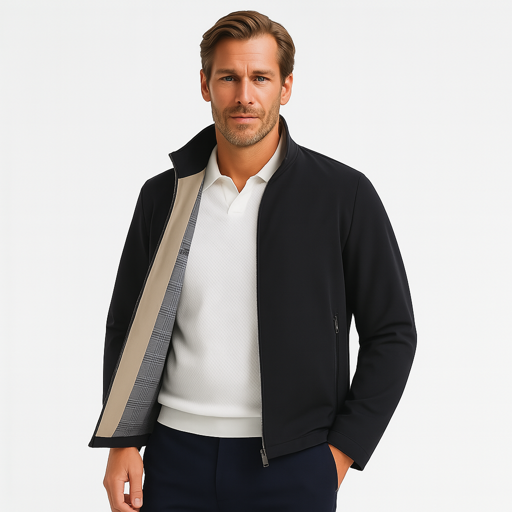 Vintares | Lightweight Windbreaker for Men - Water-Resistant Bomber Jacket