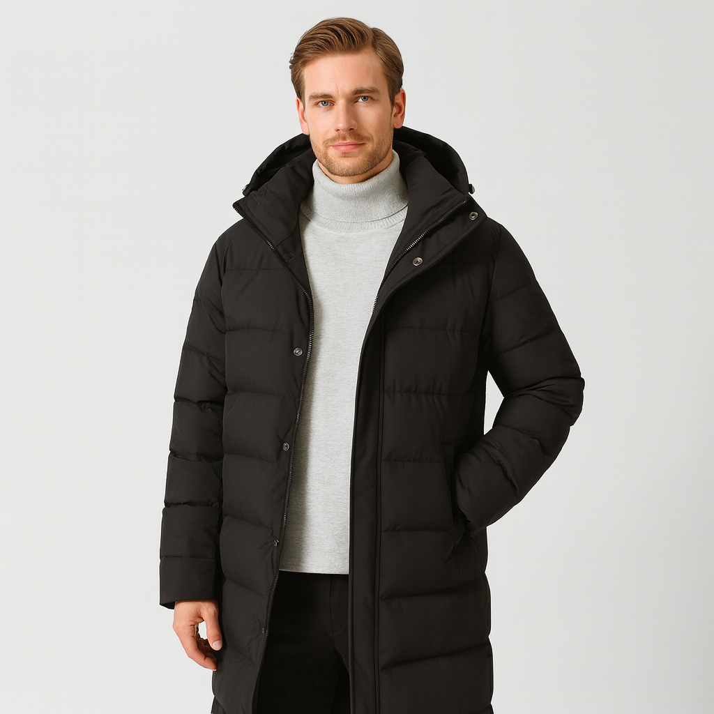 Vintares | Long Puffer Parka for Men - Waterproof and Windproof