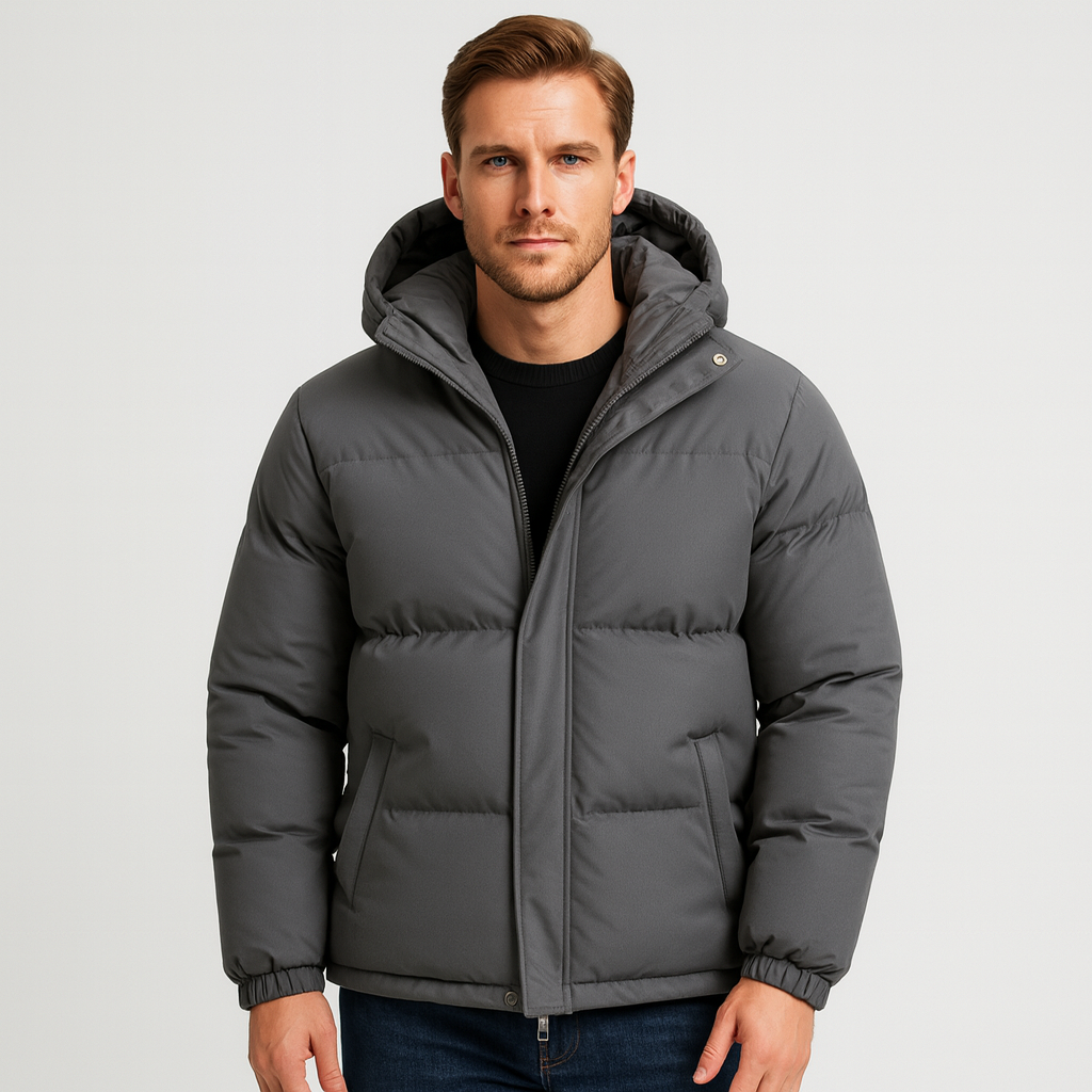 Vintares | Puffer Jacket with Hood for Men