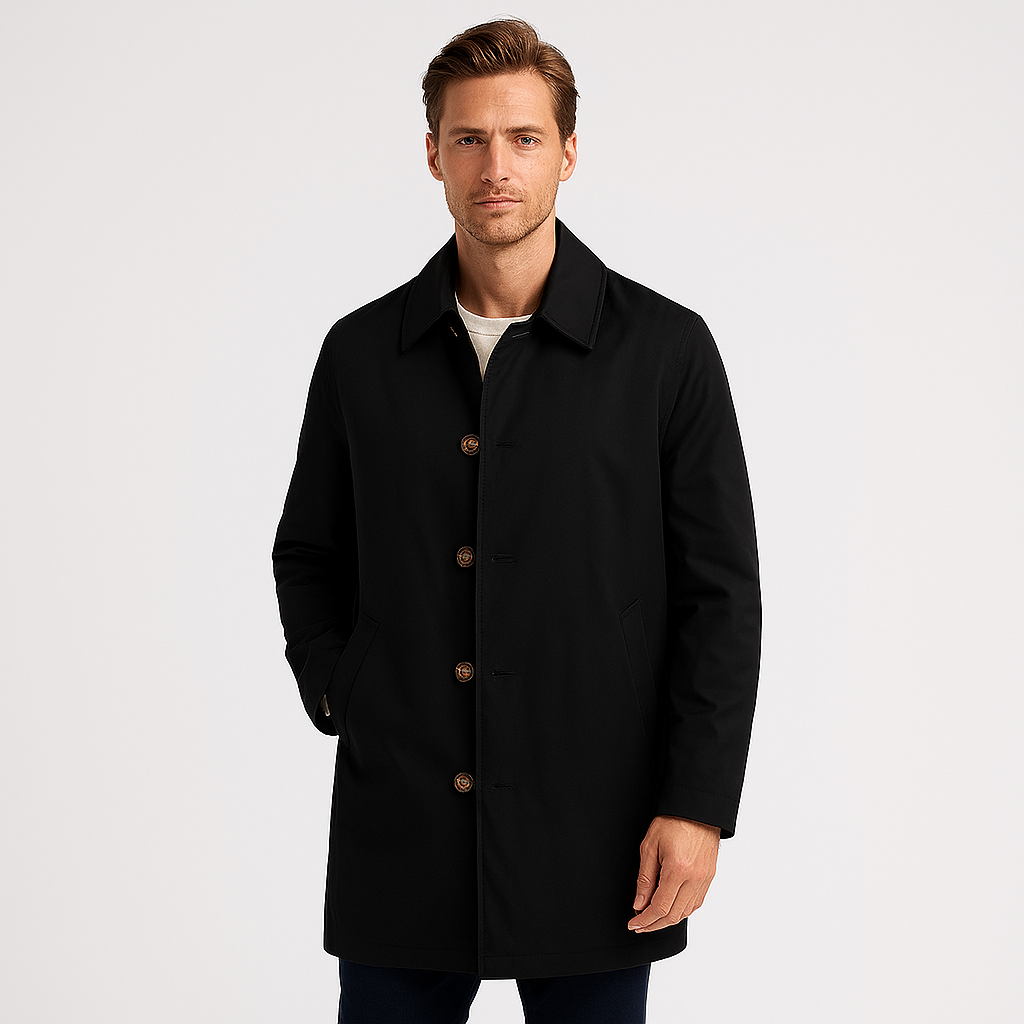 Vintares | Trench-style Raincoat for Men - Waterproof