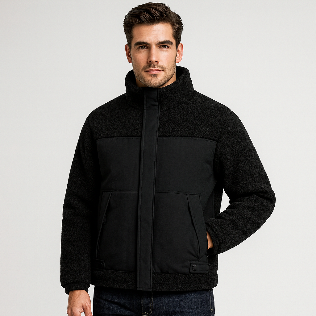 Vintares | Reversible Sherpa Puffer Jacket for Men