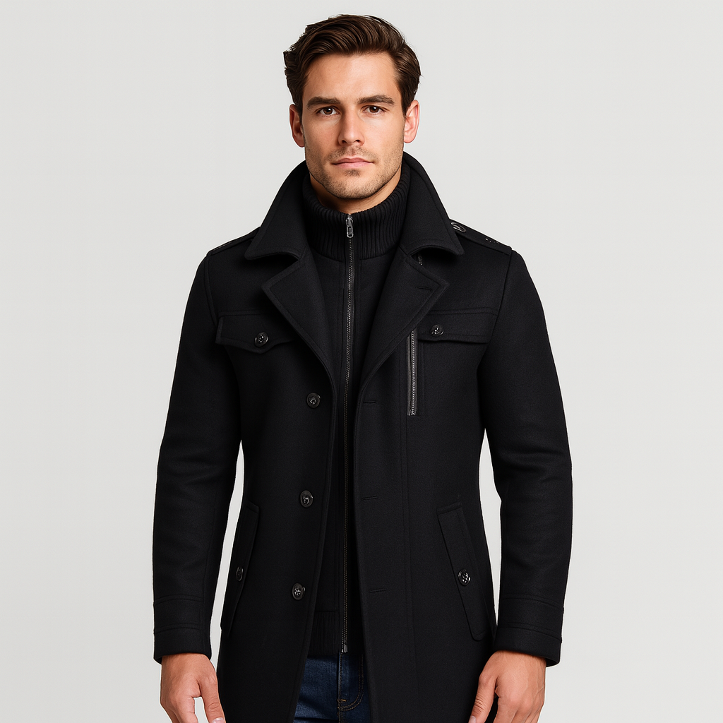 Vintares | Military Wool Coat for Men