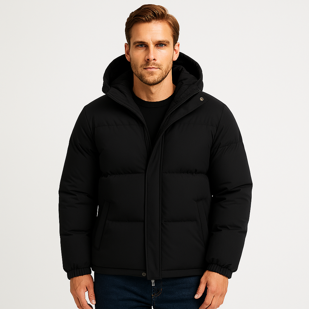 Vintares | Puffer Jacket with Hood for Men