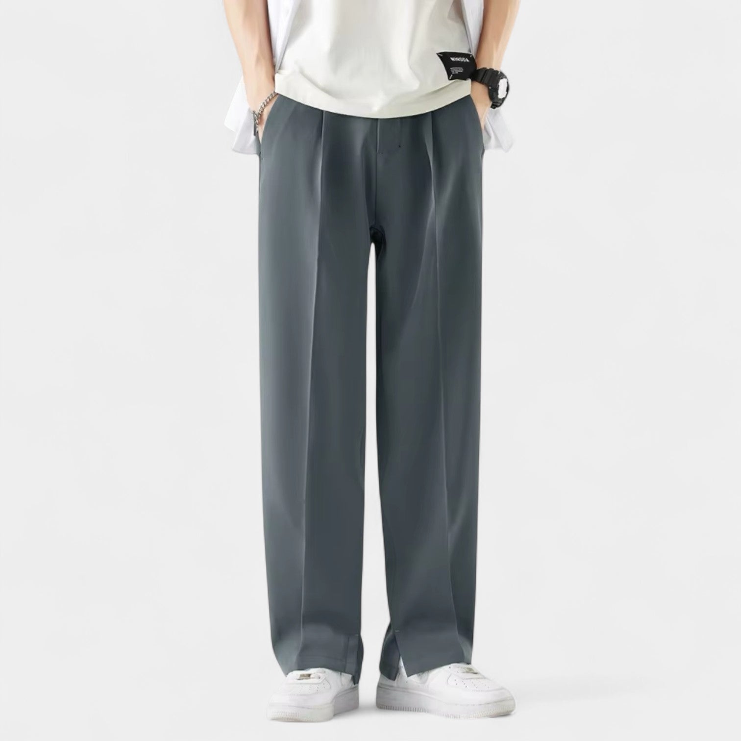 Vintares | Trousers with Straight Wide Legs for Men