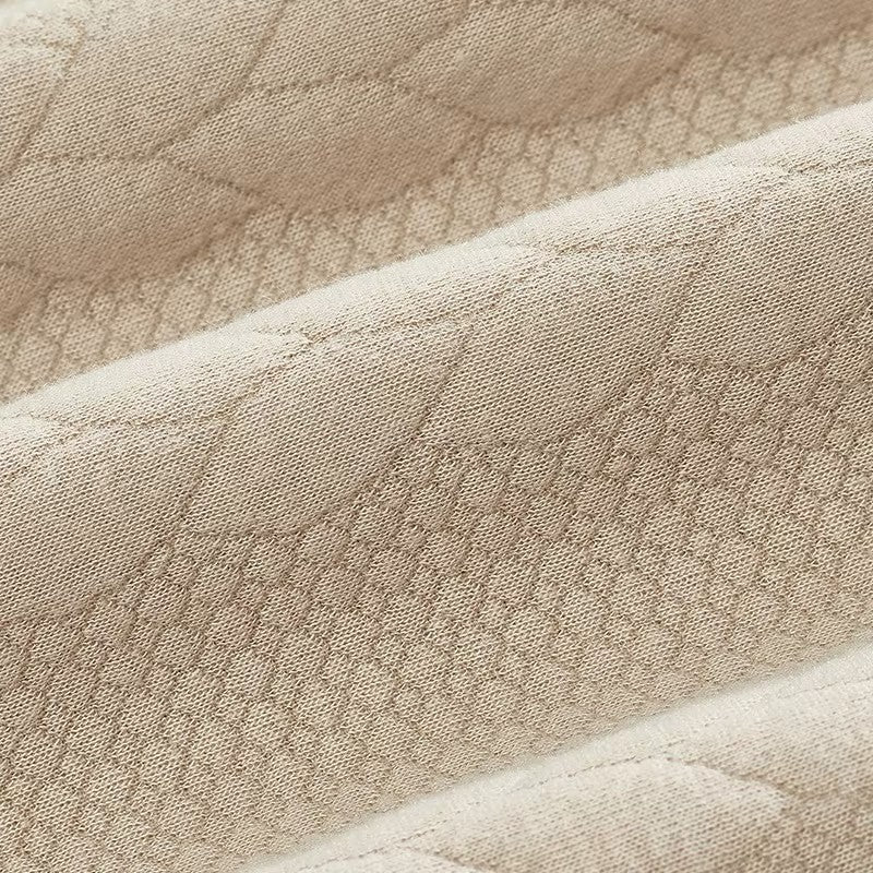 Vintares | Merino Half-Zip Sweater with High Collar - Cable Knitted