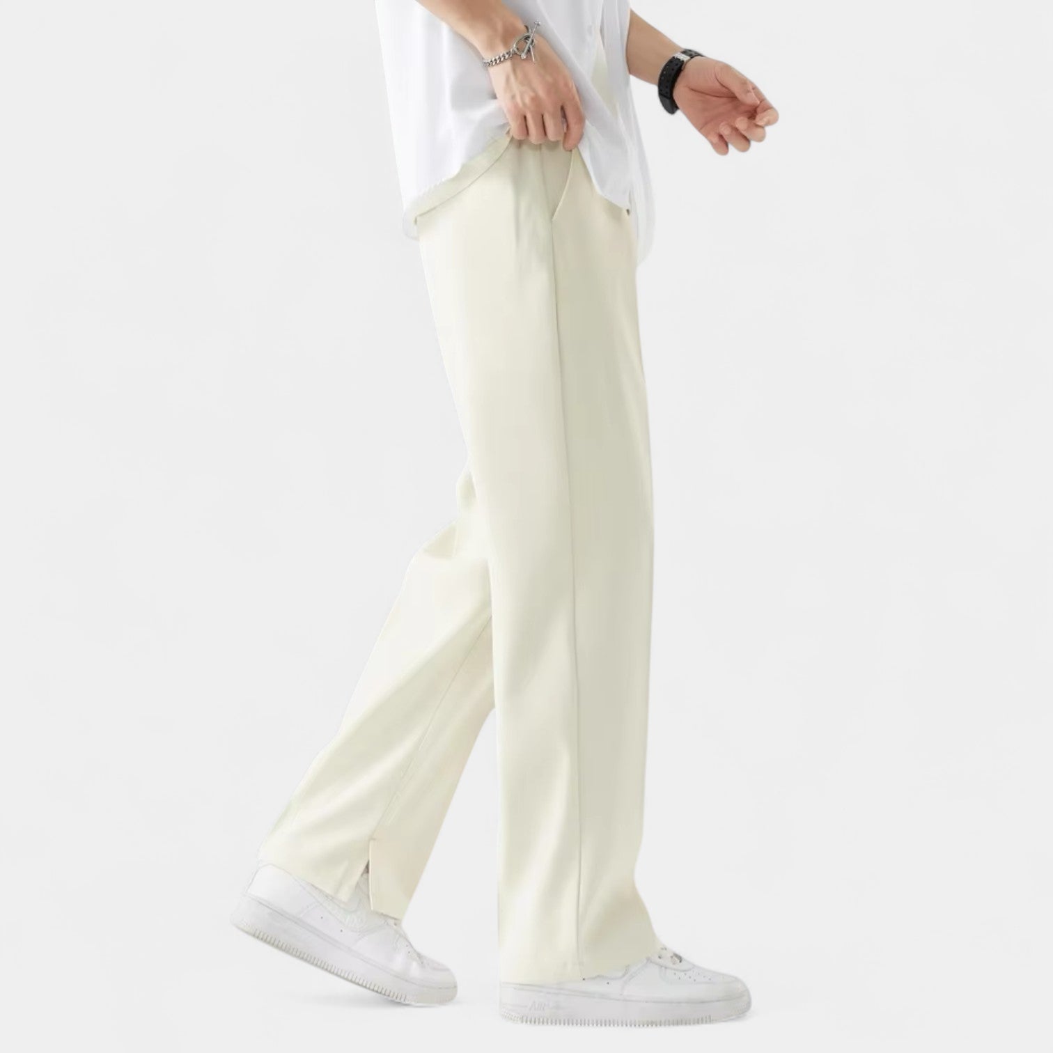 Vintares | Trousers with Straight Wide Legs for Men