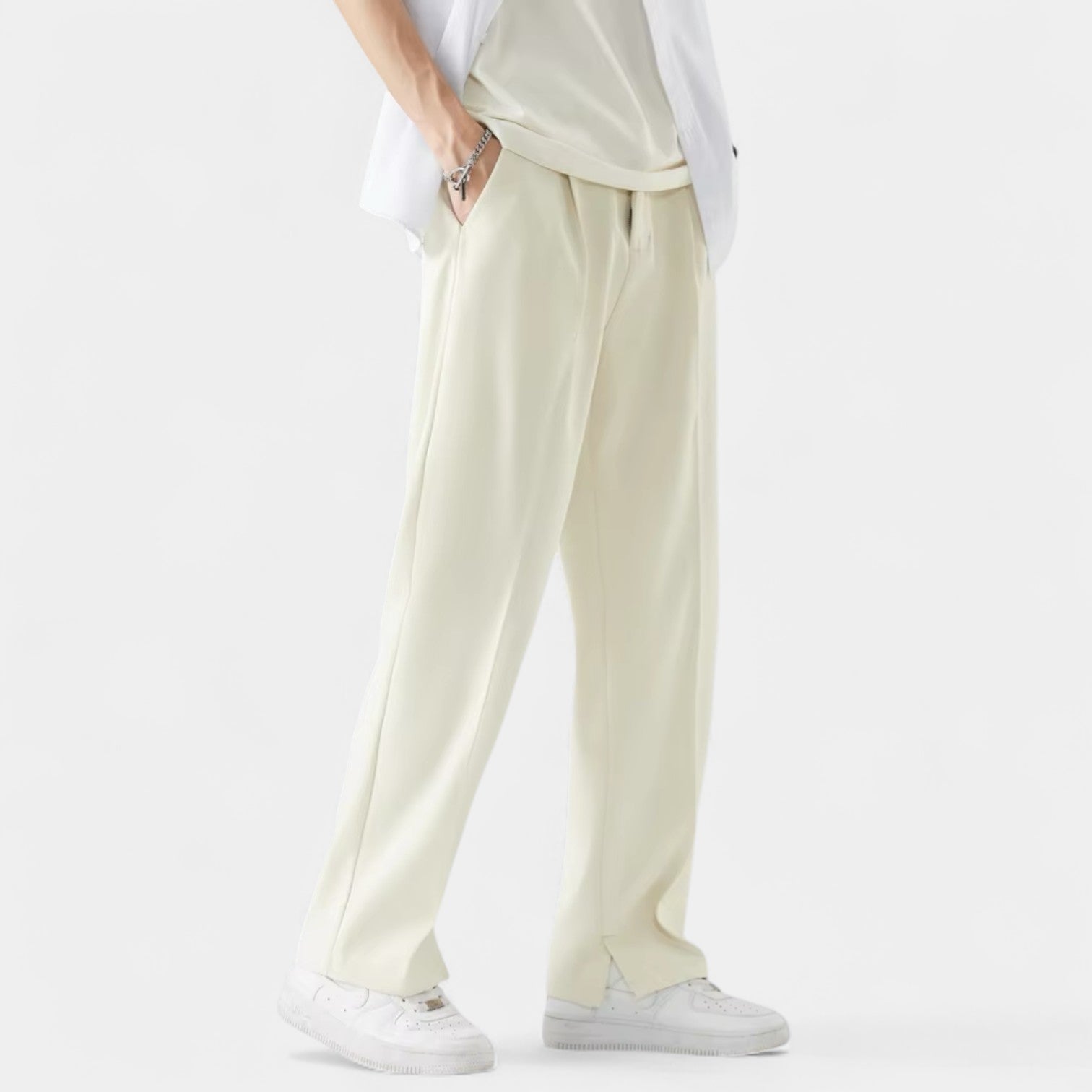 Vintares | Trousers with Straight Wide Legs for Men