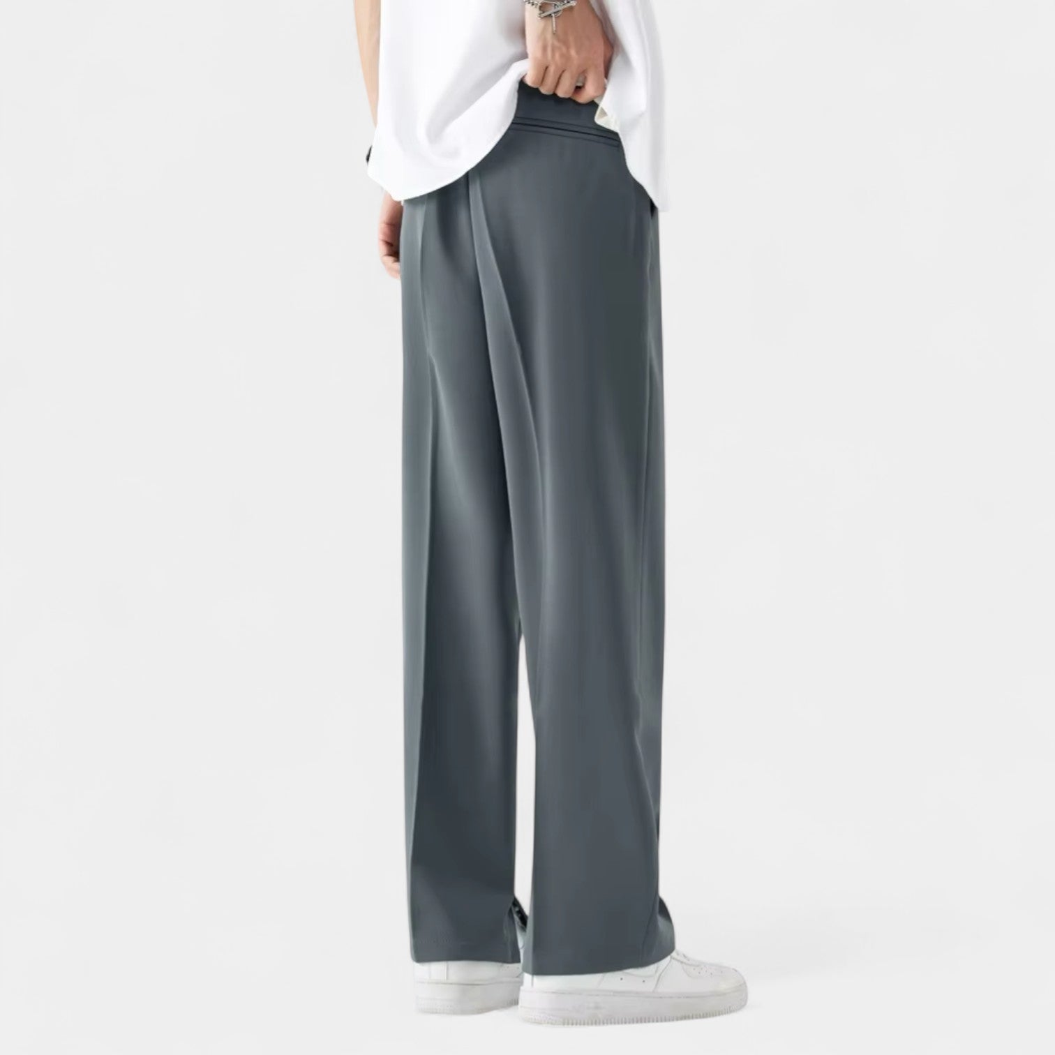 Vintares | Trousers with Straight Wide Legs for Men