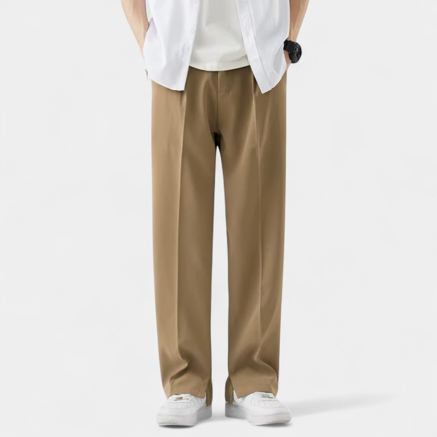 Vintares | Trousers with Straight Wide Legs for Men
