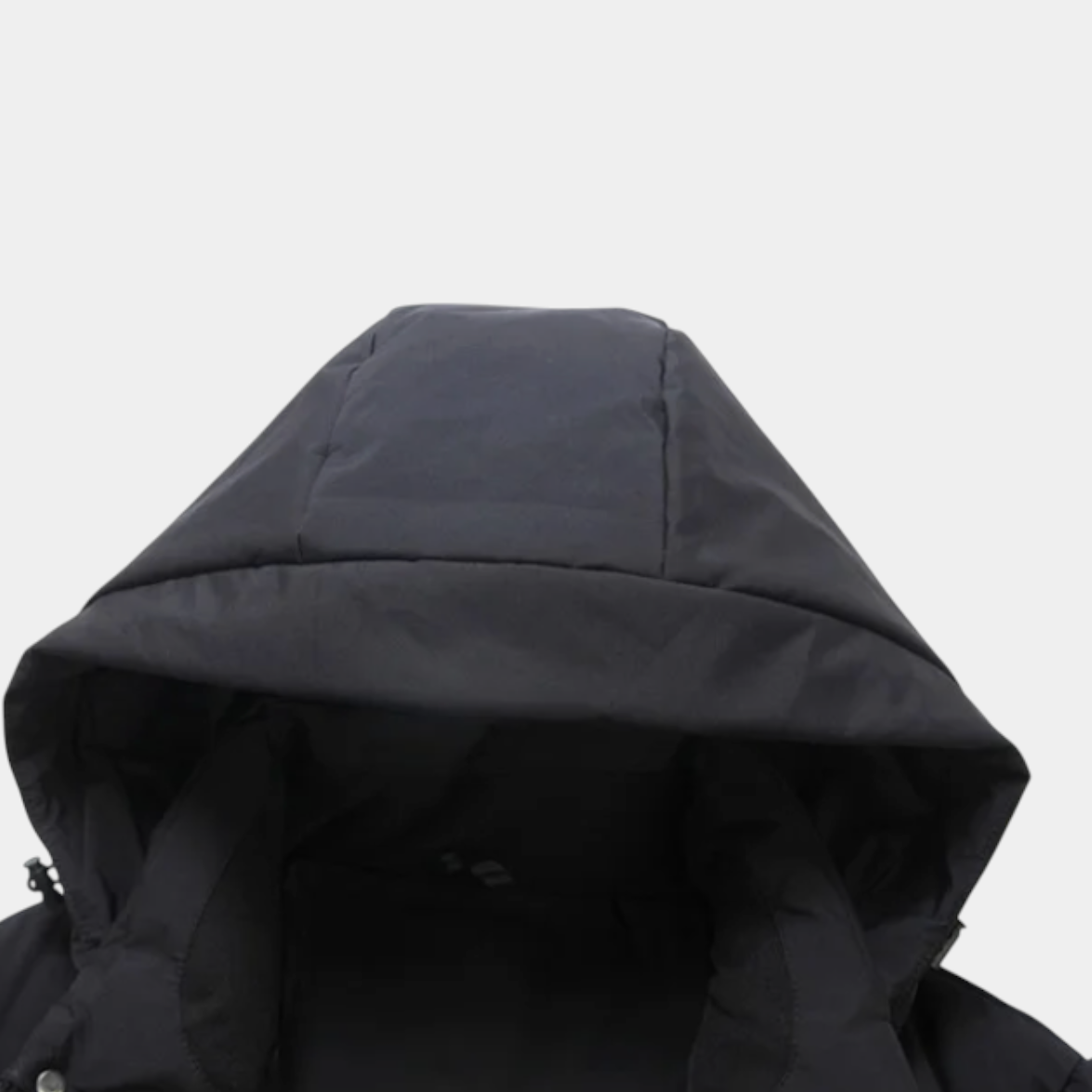 Hooded Long Puffer Coat Structured Fit for Men