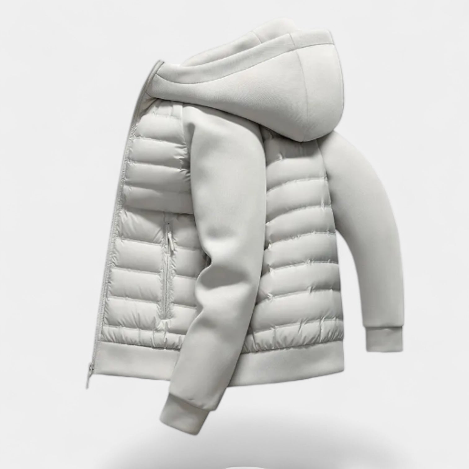 Vintares | Lightweight Down Puffer Jacket - Softshell with Hood