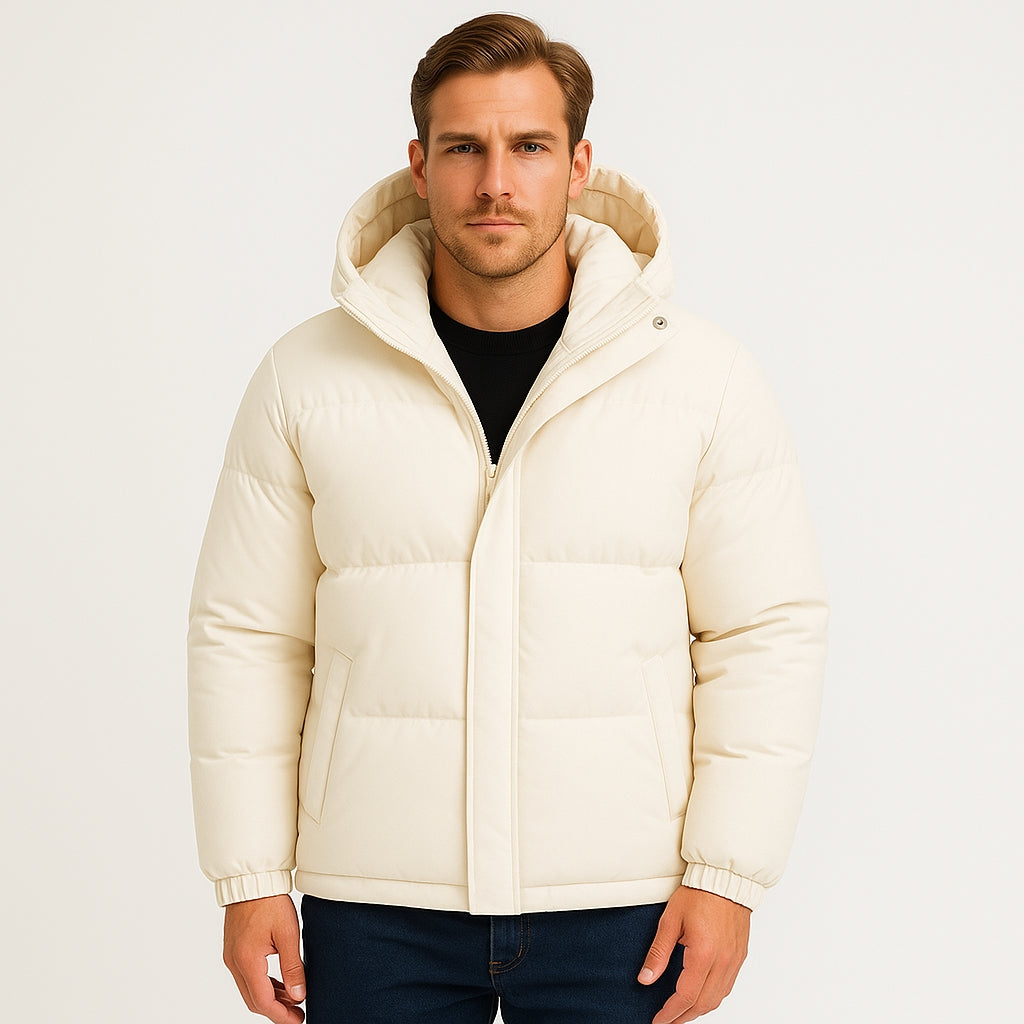 Vintares | Puffer Jacket with Hood for Men