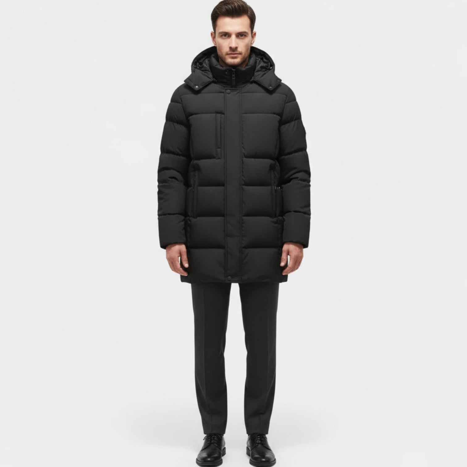 Vintares | Long Puffer Parka Jacket for Men