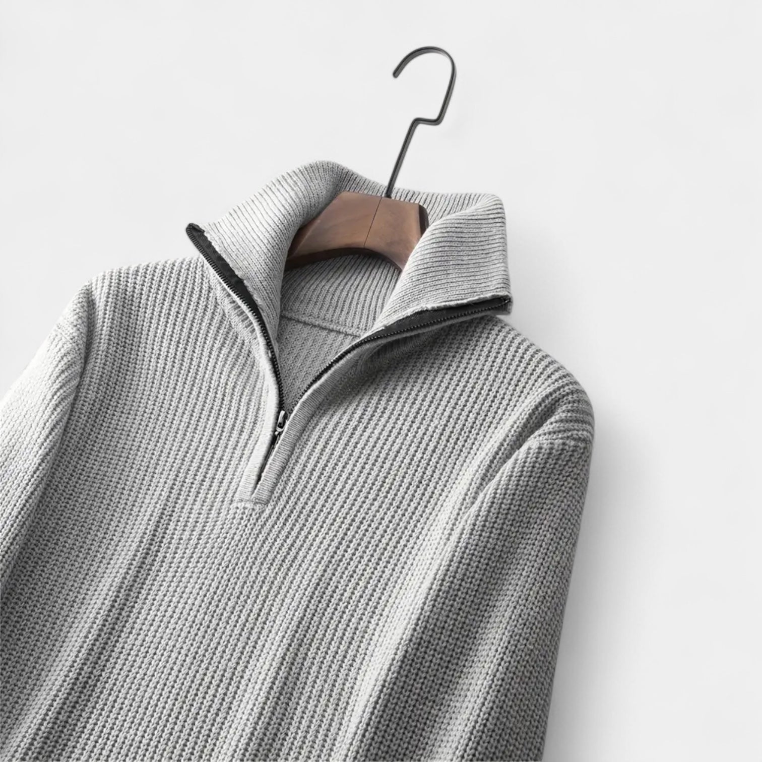 Vintares | Knitted Half-Zip Jumper for Men