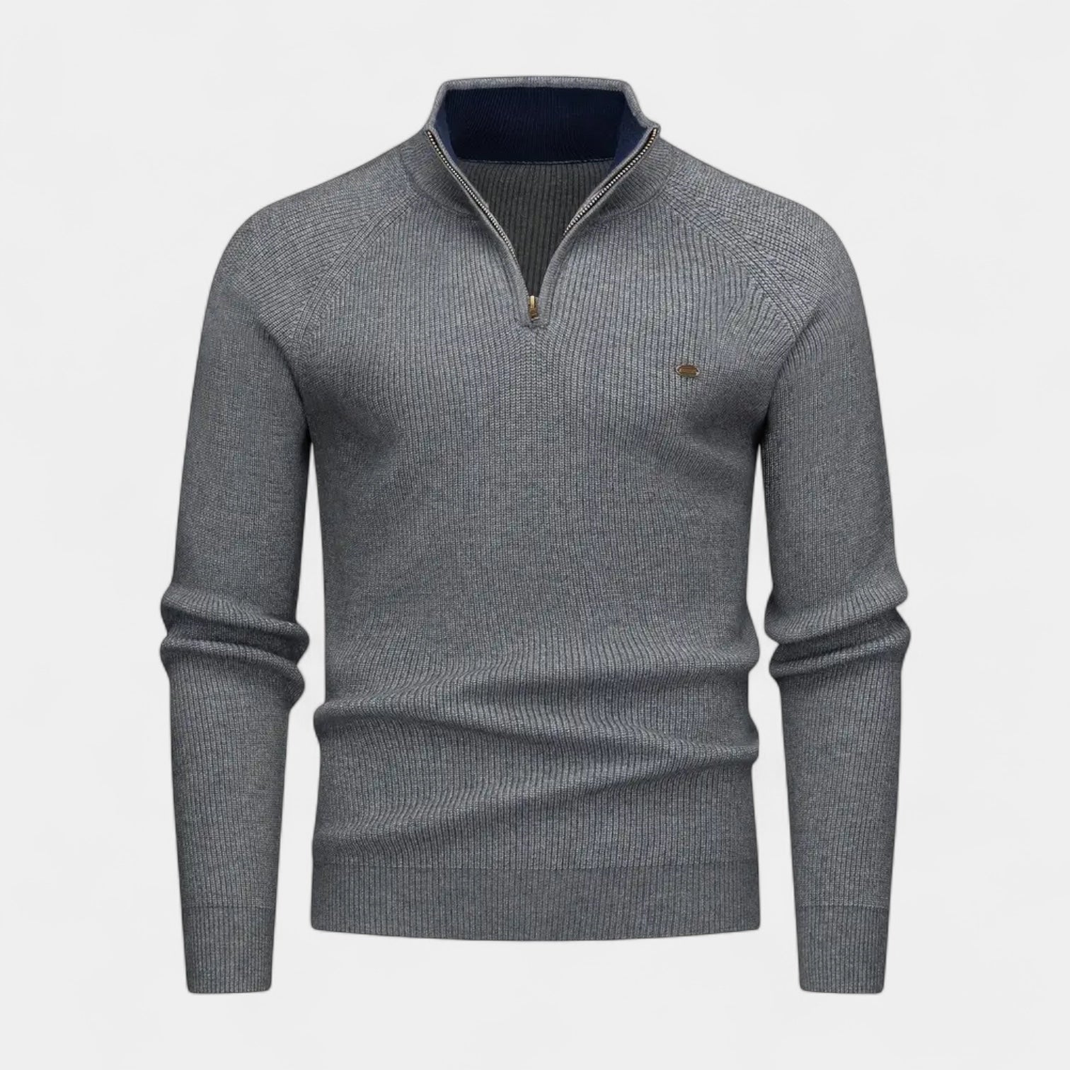 Vintares | Quarter Zip Knit Jumper for Men