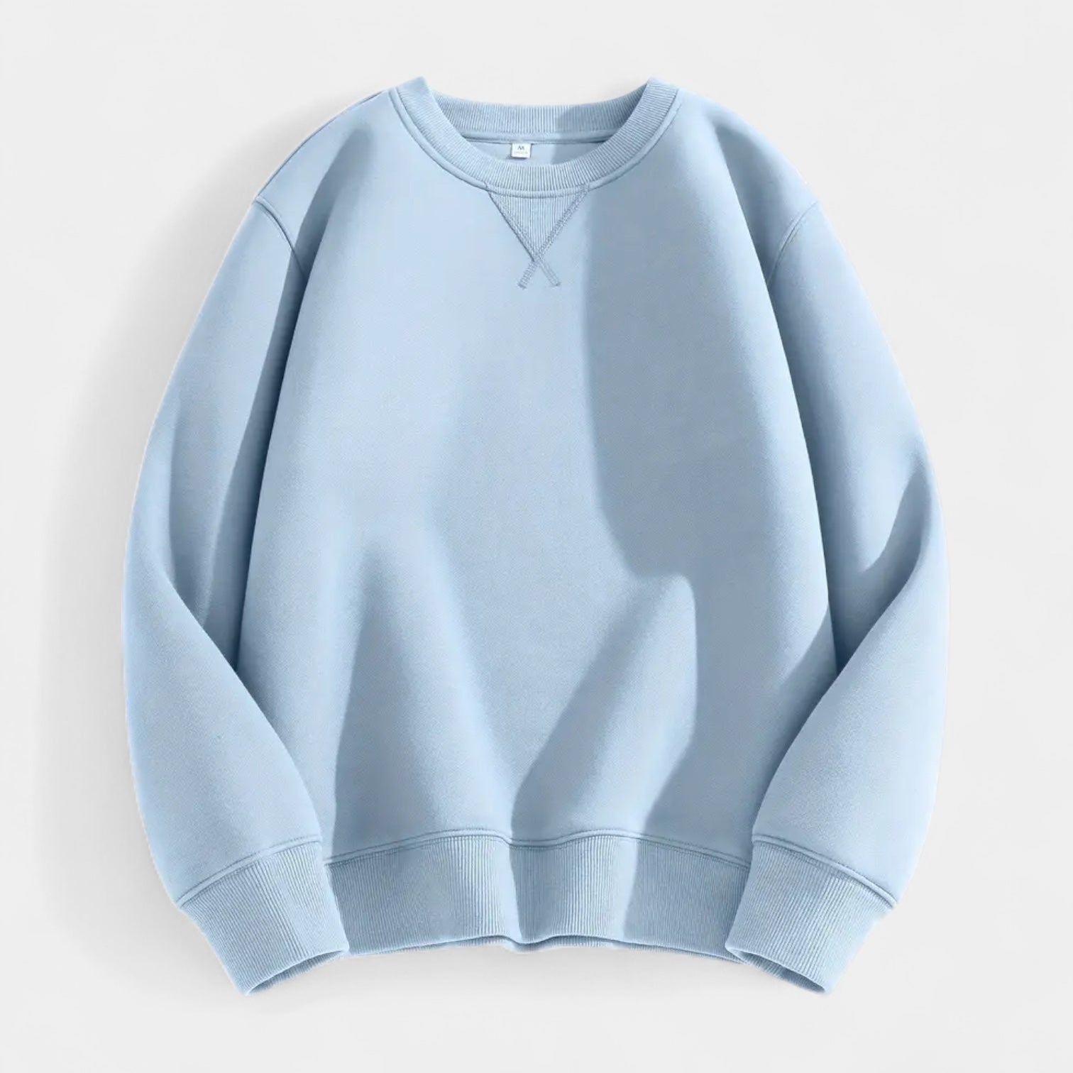 Crew Neck Cotton Blend Sweatshirt Regular Fit for Men