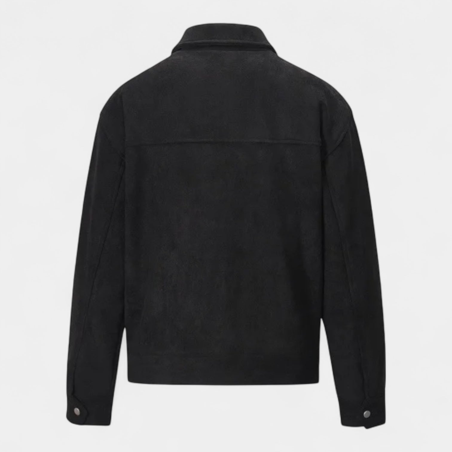Vintares | Casual Faux Suede Jacket for Men - Double Zippers